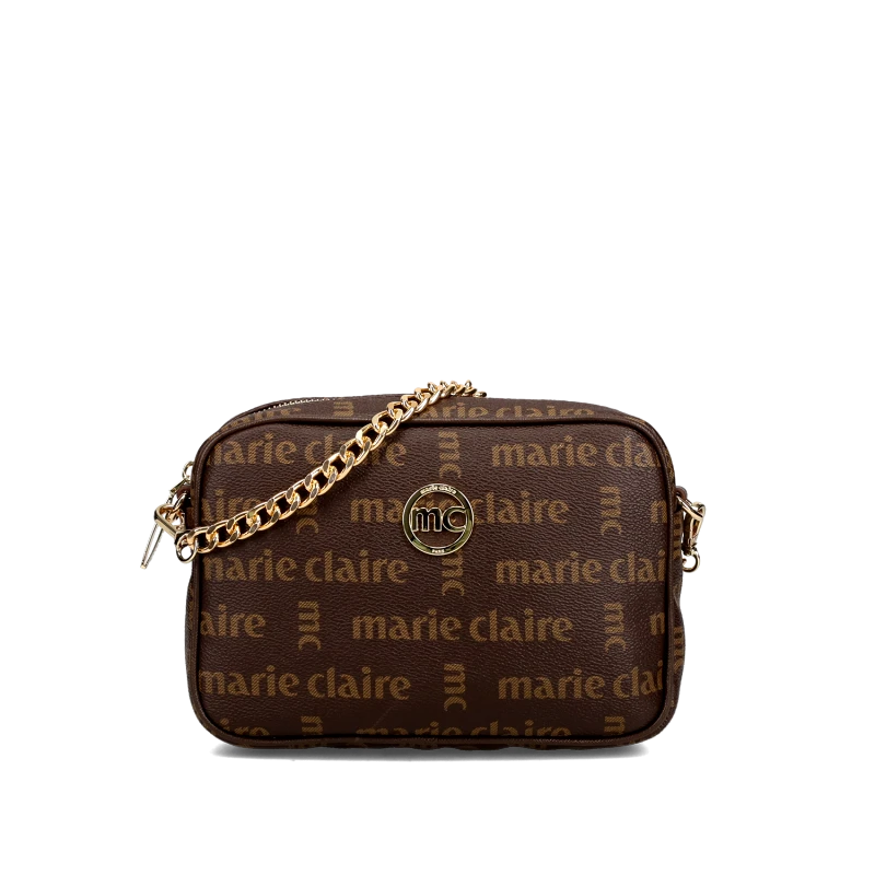 MARIE CLAIRE Καφέ τσάντα χιαστί