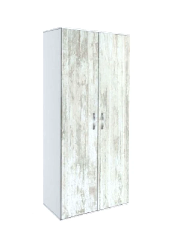 Genomax Ντουλάπα Δίφυλλη AVA 2 Λευκό/Crystal, 78x185x50εκ. Genomax