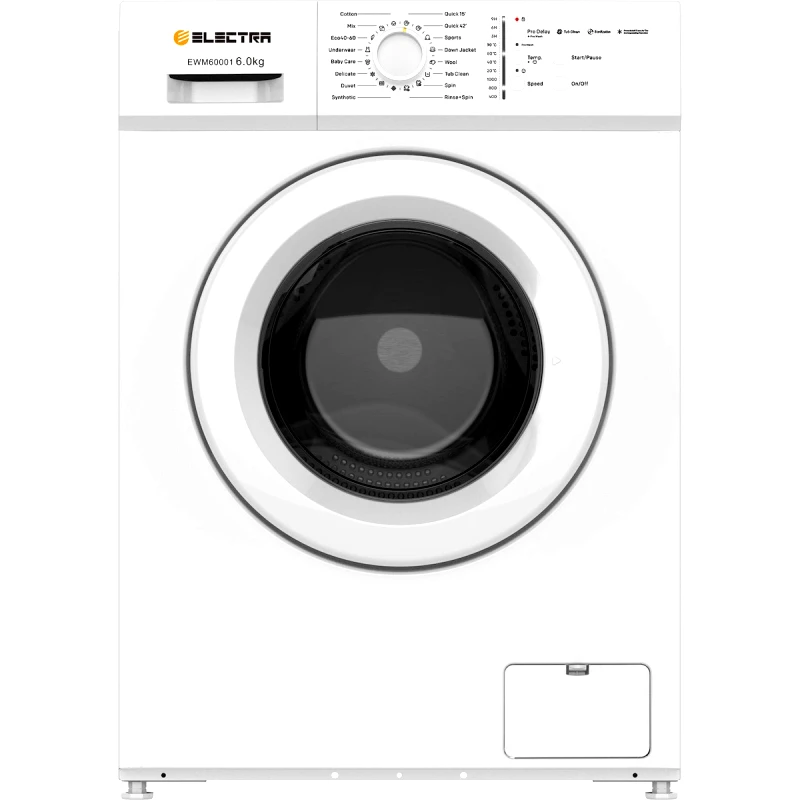 ELECTRA Πλυντήριο ρούχων, Electra EWM60001, 1000 στροφών, 6,00 kg, E, Λευκό