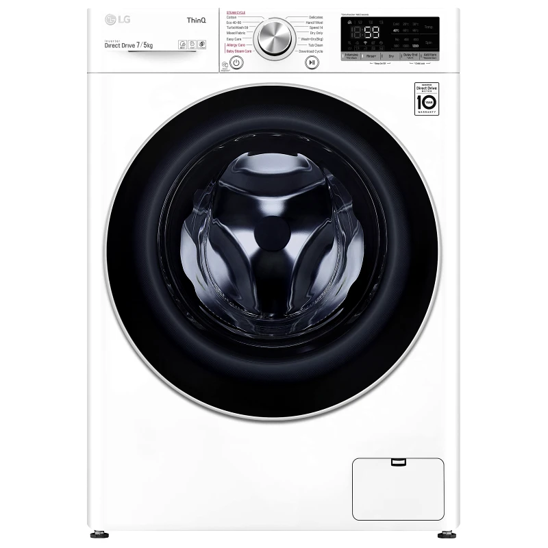 Finlux Πλυντήριο - Στεγνωτήριο ρούχων 7kg/ 5kg, LG F2DV5S7S1E, 1200 στροφές , LG