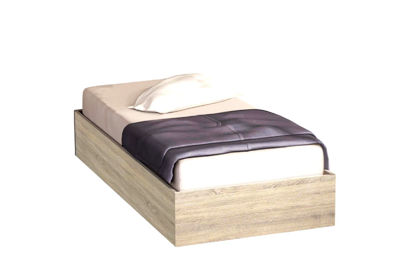 Genomax Κρεβάτι ξύλινο High, Σόνομα, 90/200, Genomax