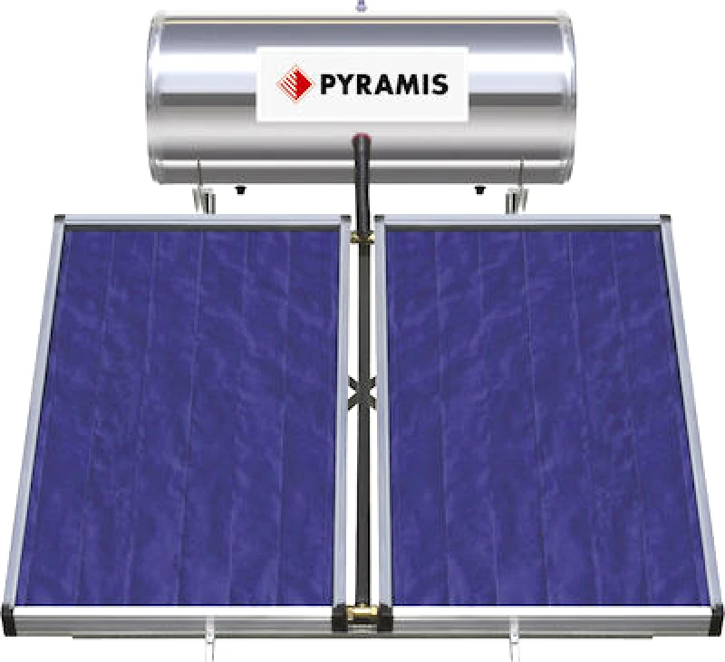 Pyramis Ηλιακός θερμοσίφωνας 200lt/4m², Glass Διπλής Ενέργειας, Pyramis