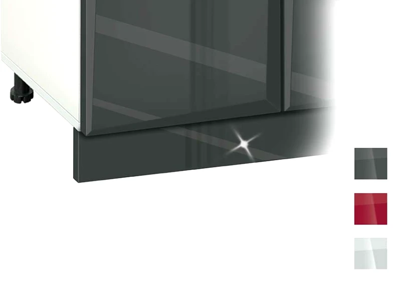 Genomax Μπάζα κουζίνας κάτω, MDF Γυαλιστερό, 10 ή 15x280 εκ., Genomax - Beri