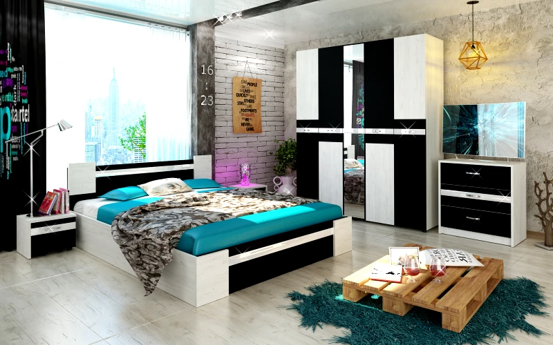 Genomax Σετ Κρεβατοκάμαρας 4 τεμαχίων 160/200, Stillo-Smart Home, Genomax
