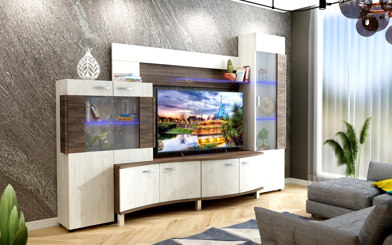 Genomax Σύνθετο Σαλονιού με Led φωτισμό 235/176/47 εκ. Play, Genomax