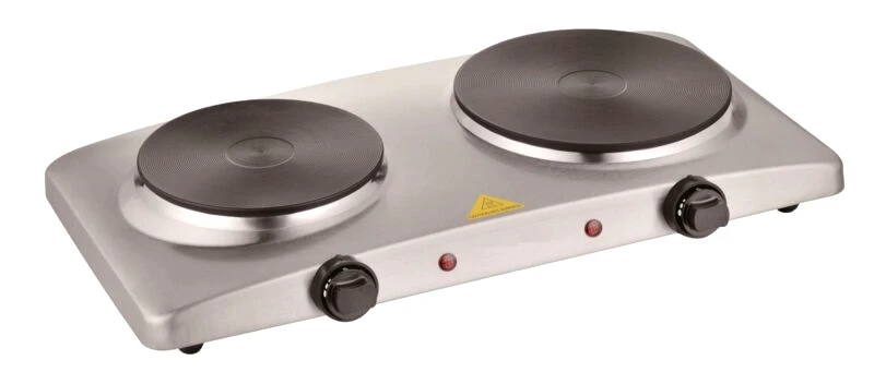 CROWN Εστία Ηλεκτρική Επιτραπέζια με 2 μάτια Inox, CHP-1015DI, Crown