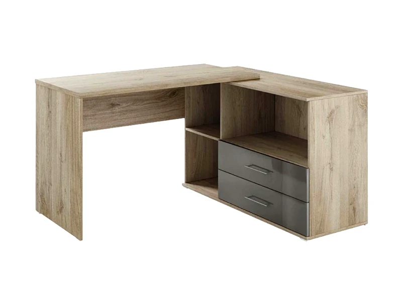 Genomax Γραφείο υπολογιστή γωνιακό, Modul 46, 143,5/127/75εκ, Genomax