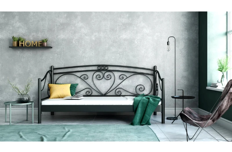 Silk Μεταλλικός Καναπές - Κρεβάτι Julia για στρώμα 90/190, Chic Strom