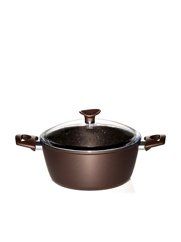 Pyramis Βαθιά Κατσαρόλα Stone Chef από Αλουμίνιο 5lt / 24cm 014003801, Pyramis