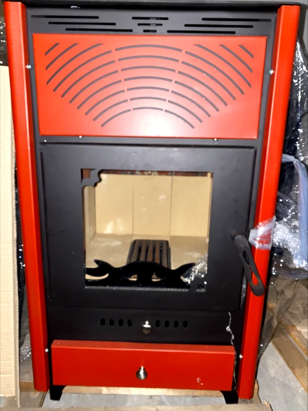 Mytherm Σόμπα ξύλου αερόθερμη 14+2 kw, Μπορντό, Megal Air, Mytherm
