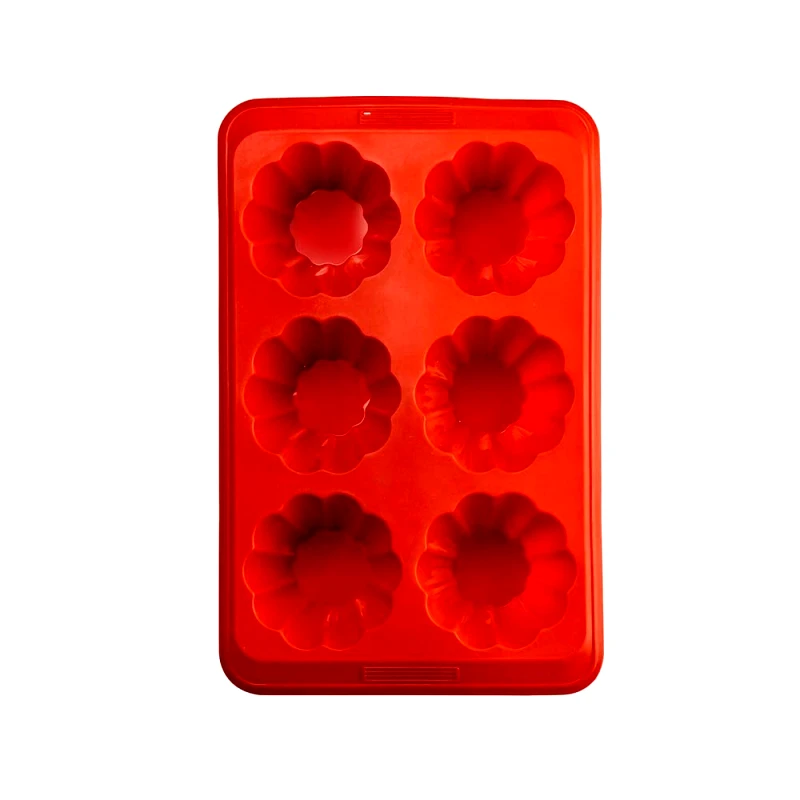 Luigi Ferrero Φόρμα Ζαχαροπλαστικής για Cupcakes/Muffins από Σιλικόνη 6 Θέσεων Baking Mould Luigi Ferrero Rossy FR-1872S, 6 Pieces