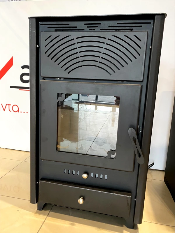 Σόμπα ξύλου αερόθερμη 14+2 kw, Γκρι, Megal Air, Mytherm φωτογραφία