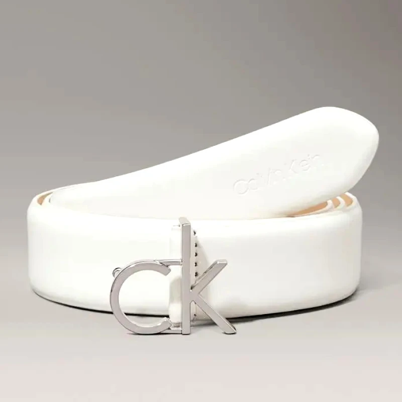 Calvin Klein Γυναικεία Δερμάτινη Ζώνη Calvin Klein K60K613156 YAO Λευκή
