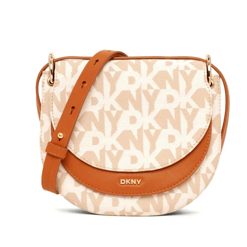DKNY Γυναικεία Τσάντα Χιαστί DKNY Gramersy Cross Body R41EFY38 F8B Μπεζ-Ταμπά
