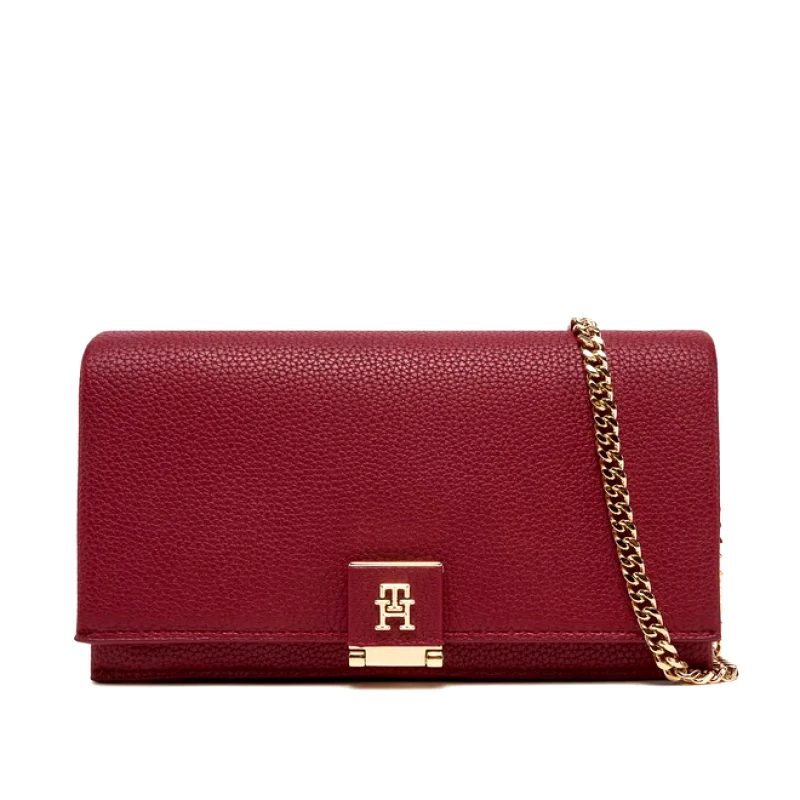 Tommy Hilfiger Γυναικεία Τσάντα Tommy Hilfiger Flap W/Chain AW0AW17403 XJS Κόκκινη