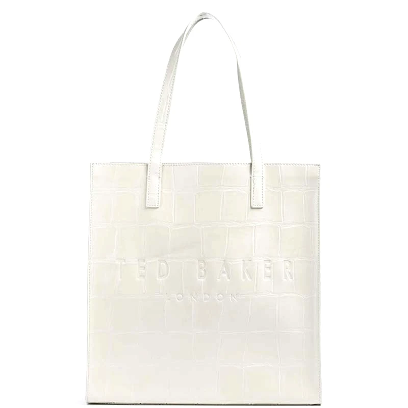 Ted Baker Γυναικεία Τσάντα Ώμου Ted Baker Croccon Large Icon 281631 Ivory Κροκό