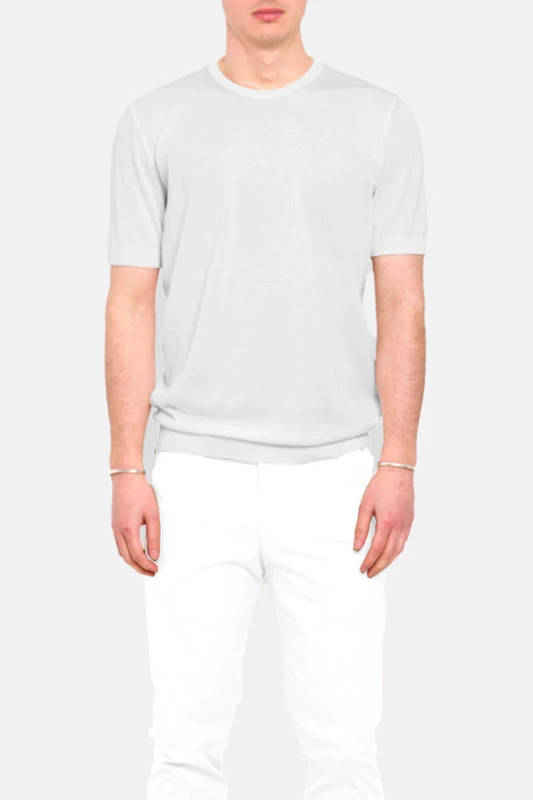 BRIGLIA Ανδρικό Λευκό Slim Fit Cotton Stretch Chinos BRIGLIA