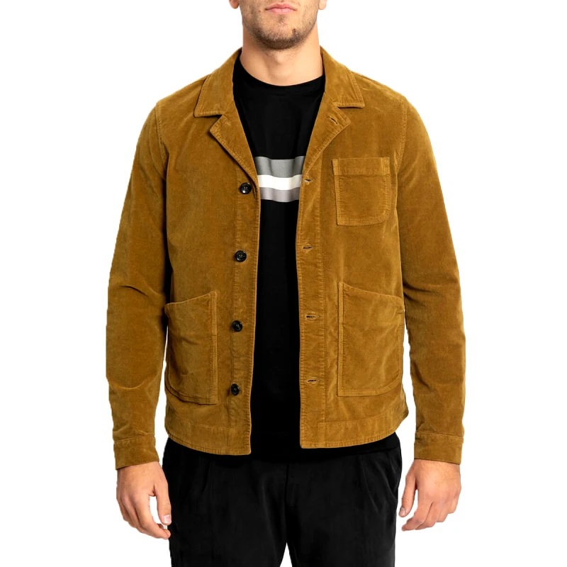 OFFICINA 36 Ανδρικό Καφέ Flap Pocket Shirt OFFICINA 36