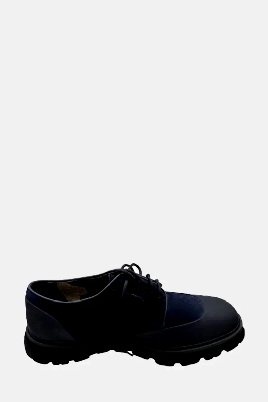 DOUCAL'S Ανδρικό Μπλε Suede Lace-Up Shoes DOUCAL'S