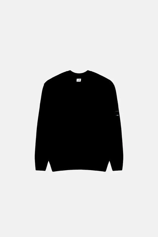 C.P. COMPANY Ανδρικό Μαύρο Knitted Crewneck Sweater C.P. COMPANY