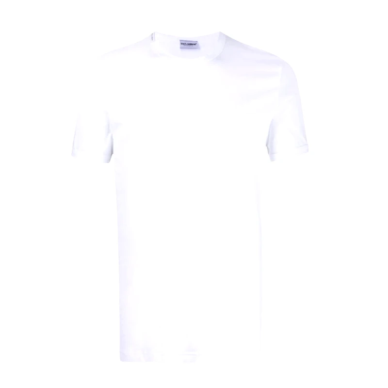 DOLCE&GABBANA Ανδρικό Λευκό DG White Crew Neck T-shirt DOLCE&GABBANA
