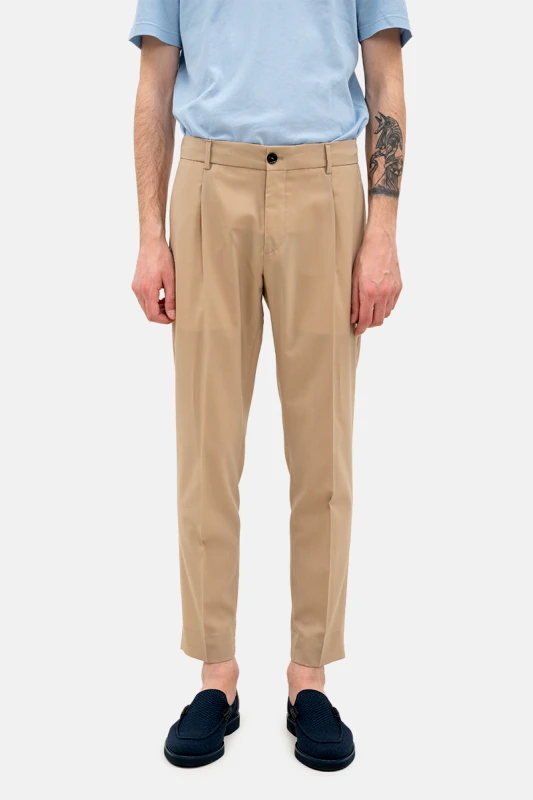BE ABLE Ανδρικό Μπεζ Riccardo Men's Trousers BE ABLE