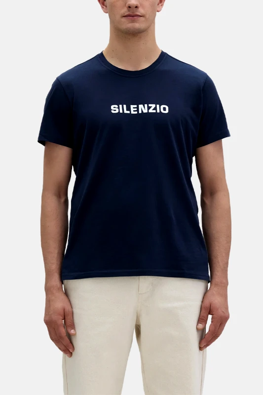 ASPESI Ανδρικό Μπλε Cotton Jersey T-shirt With Print ASPESI