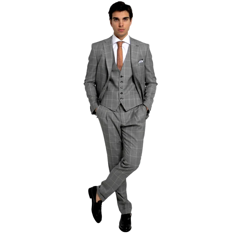 SARTORIA MONK Ανδρικό Γκρι Three Piece Suit/Grey SARTORIA MONK