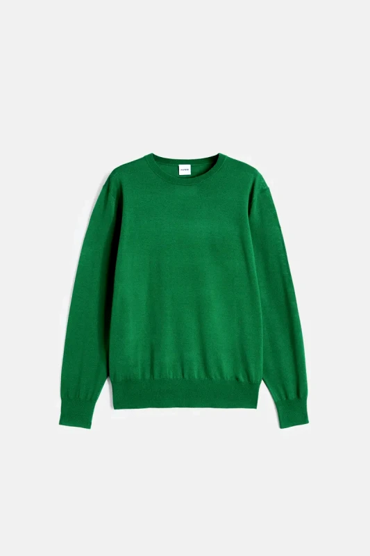 ASPESI Ανδρικό Πράσινο Merino Wool Crew Neck Jumper ASPESI