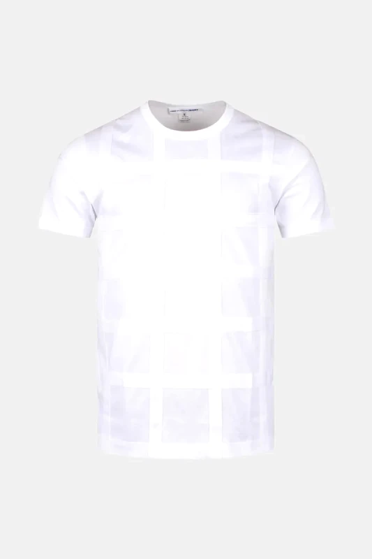 COMME DES GARCONS Ανδρικό Λευκό Textured-Finish T-shirt COMME DES GARCONS
