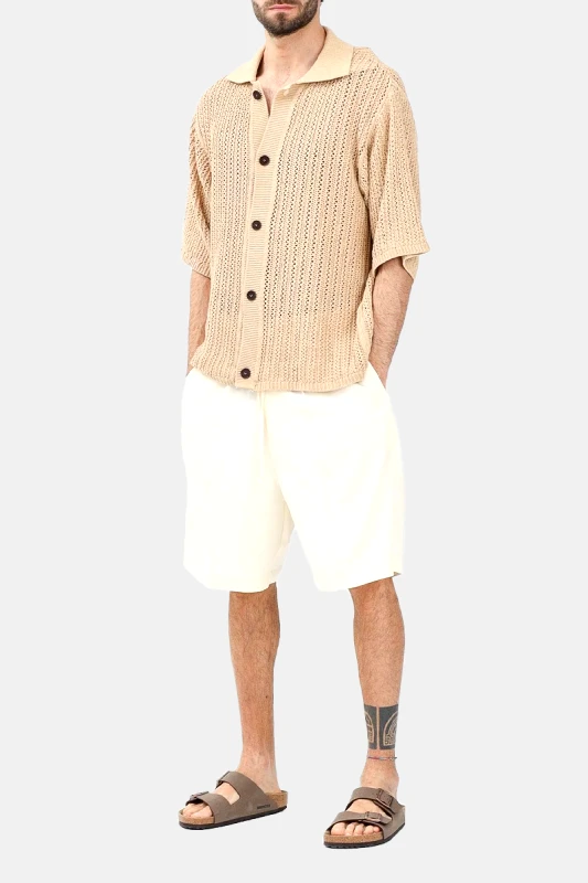I'M BRIAN Ανδρικό Μπεζ Men's Cream Shorts I'M BRIAN