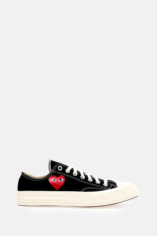 COMME DES GARÇONS PLAY Ανδρικό Μαύρο Black Low Top White Sole Sneakers COMME DES GARÇONS PLAY
