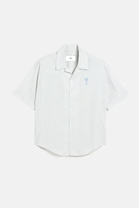 AMI PARIS Ανδρικό Λευκό Camp Collar Short Sleeves Shirt AMI PARIS