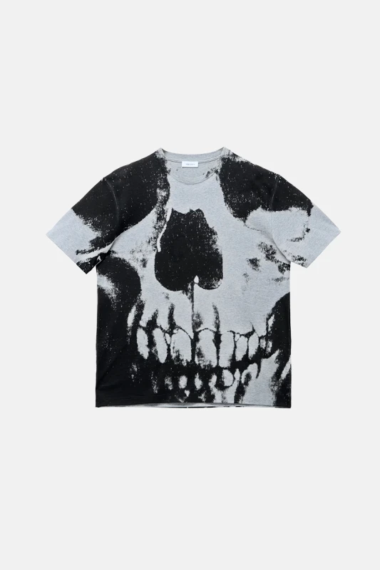 ALEXANDER MCQUEEN Ανδρικό Γκρι Men's Skull T-shirt ALEXANDER MCQUEEN