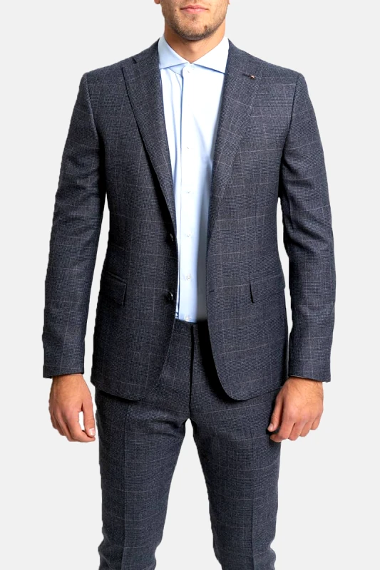 CORNELIANI Ανδρικό Γκρι Check Two-Piece Formal Suit CORNELIANI
