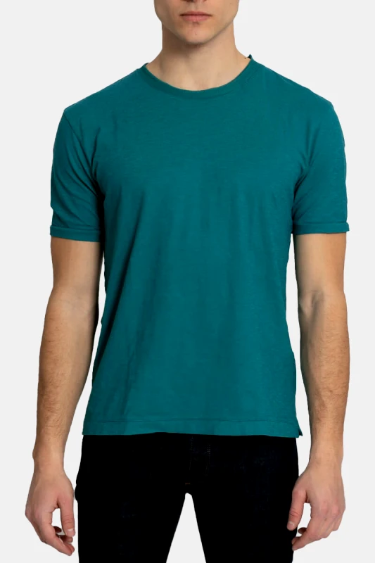 HOSIO Ανδρικό Μπλε Classic T-Shirt HOSIO