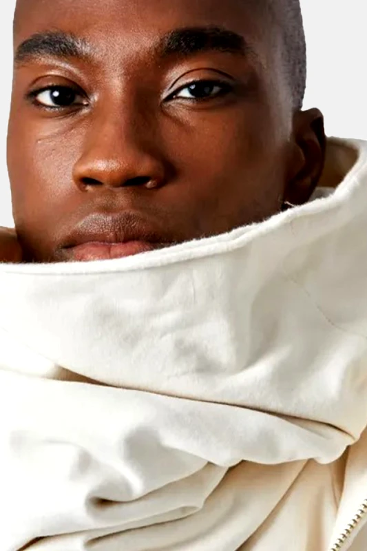THOM KROM Ανδρικό Λευκό White Tube Scarf THOM KROM