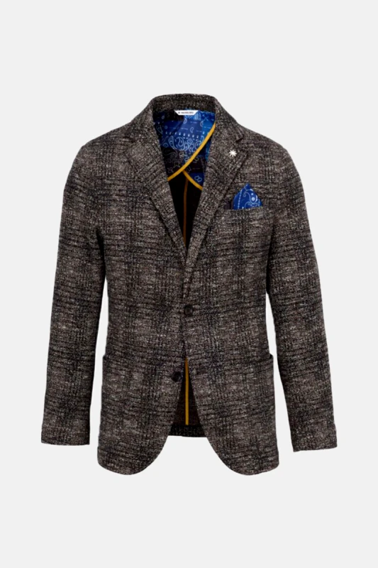 MANUEL RITZ Ανδρικό Γκρι Galles Slim Semi-Lined Blazer MANUEL RITZ