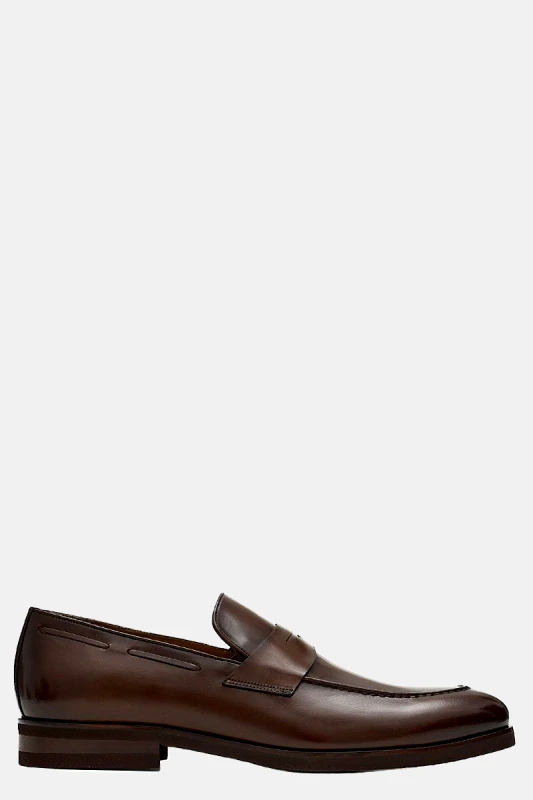 PHILIPPE LANG Ανδρικό Καφέ Leather Loafers PHILIPPE LANG