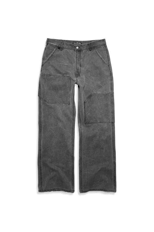 ACNE STUDIOS Ανδρικό Γκρι Patch Canvas Trousers ACNE STUDIOS