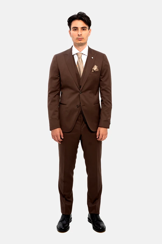 LUBIAM Ανδρικό Deep Brown Suit LUBIAM