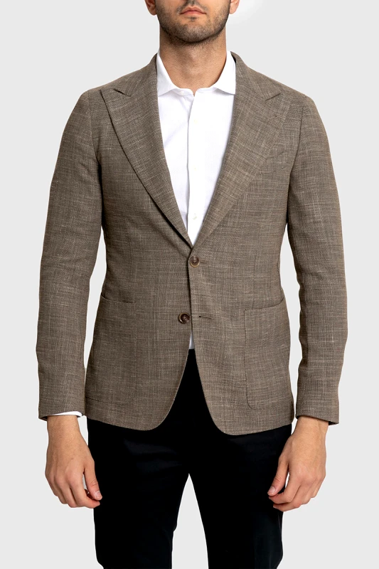 CC-CORNELIANI Ανδρικό Καφέ Single-Breasted Blazer/Brown CC-CORNELIANI
