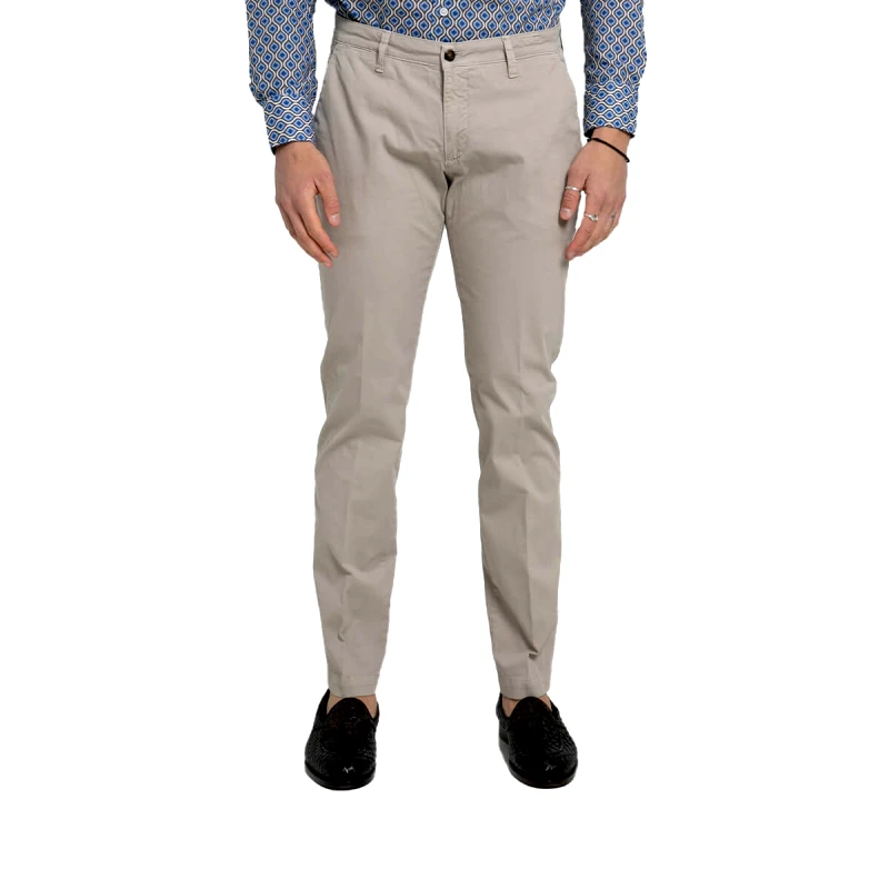 FOUR TEN Ανδρικό Μπεζ Straight-Leg Chino Trousers FOUR TEN