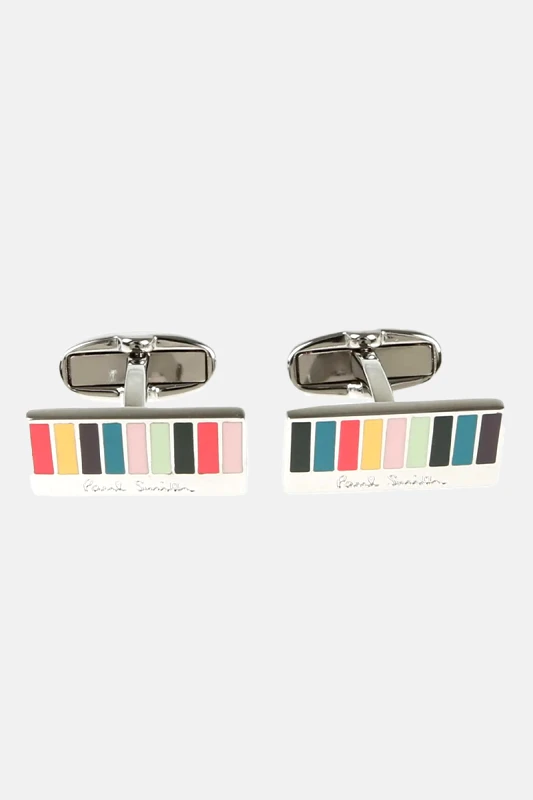 PAUL SMITH Ανδρικό Πολύχρωμο Multicolor Stripe Cufflinks PAUL SMITH