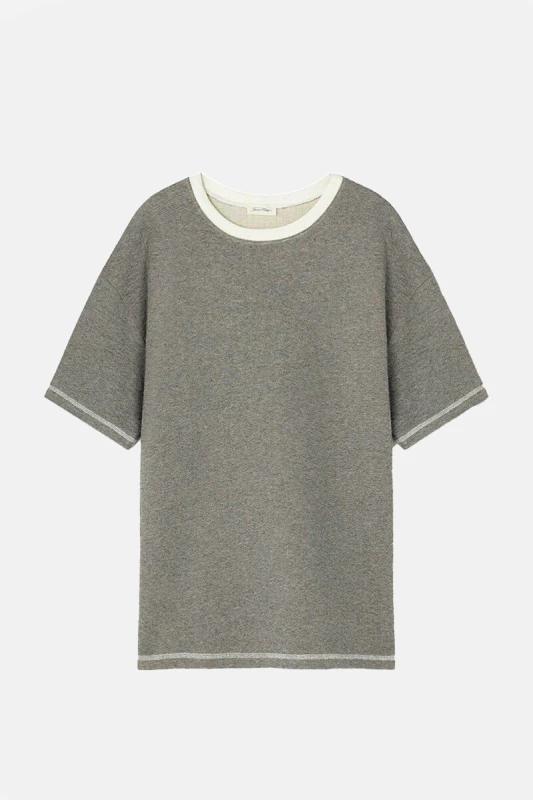 AMERICAN VINTAGE Ανδρικό Γκρι Didow Melange T-Shirt AMERICAN VINTAGE