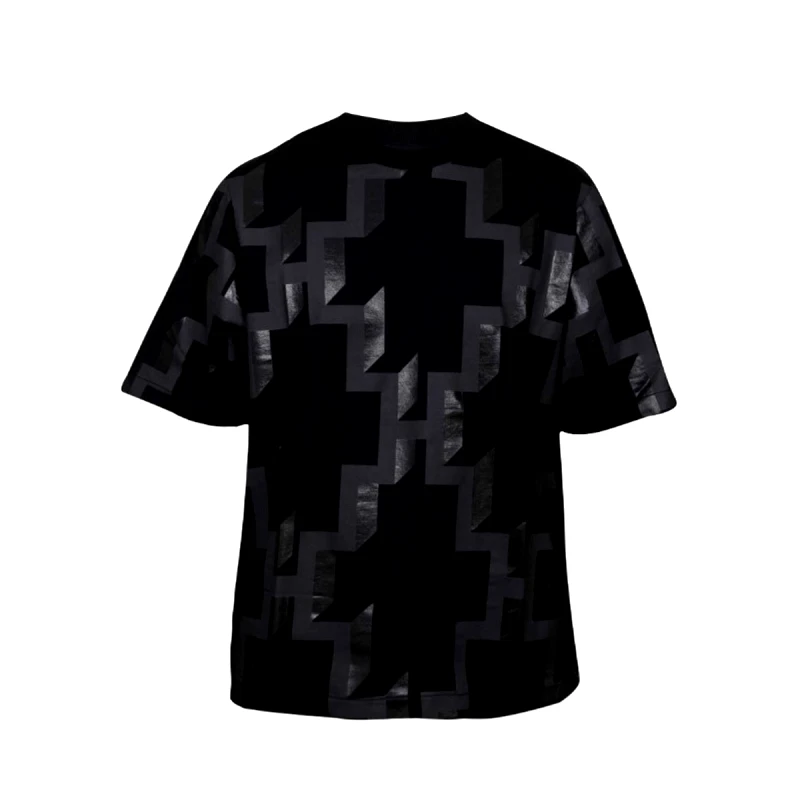 MARCELO BURLON Ανδρικό Μαύρο All Over Cross Tee MARCELO BURLON