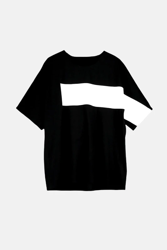 BARBARA ALAN Ανδρικό Μαύρο Cotton Jersey Printed Boxy T-Shirt/Black BARBARA ALAN