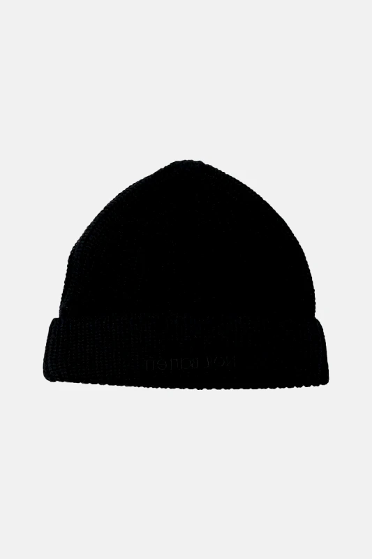 NEIL BARRETT Ανδρικό Μαύρο Logo Embroidered Beanie NEIL BARRETT