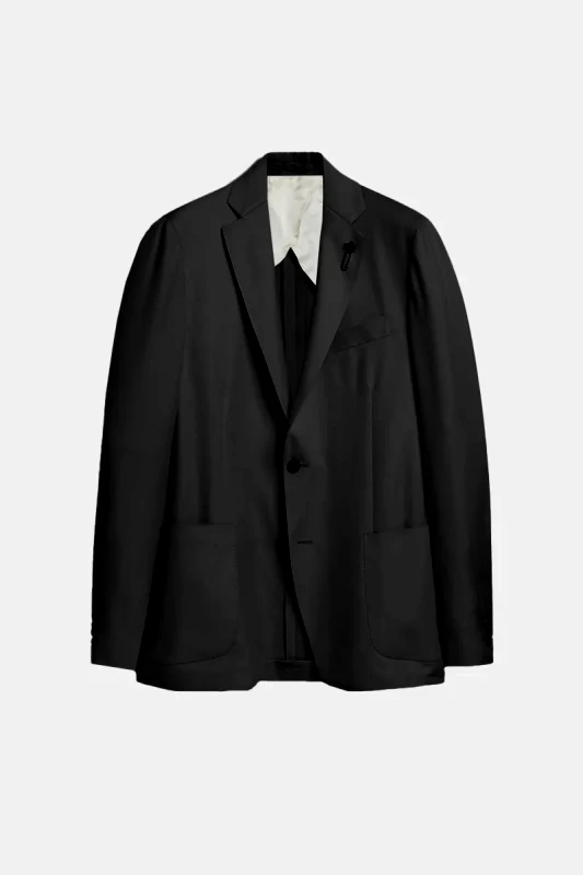 LARDINI Ανδρικό Μαύρο Man Jacket Special Line Drop 7 Reg LARDINI