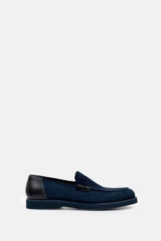 DOUCAL'S Ανδρικό Μπλε Men's Loafers In Blue DOUCAL'S